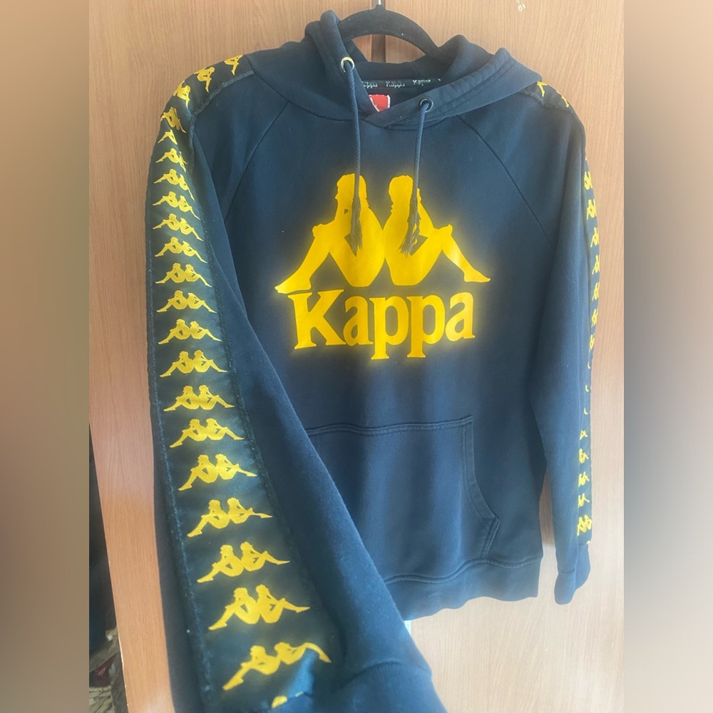 Kappa Hurtado Hoodie sweater - black and gold